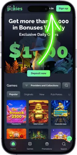 ThePokies login button